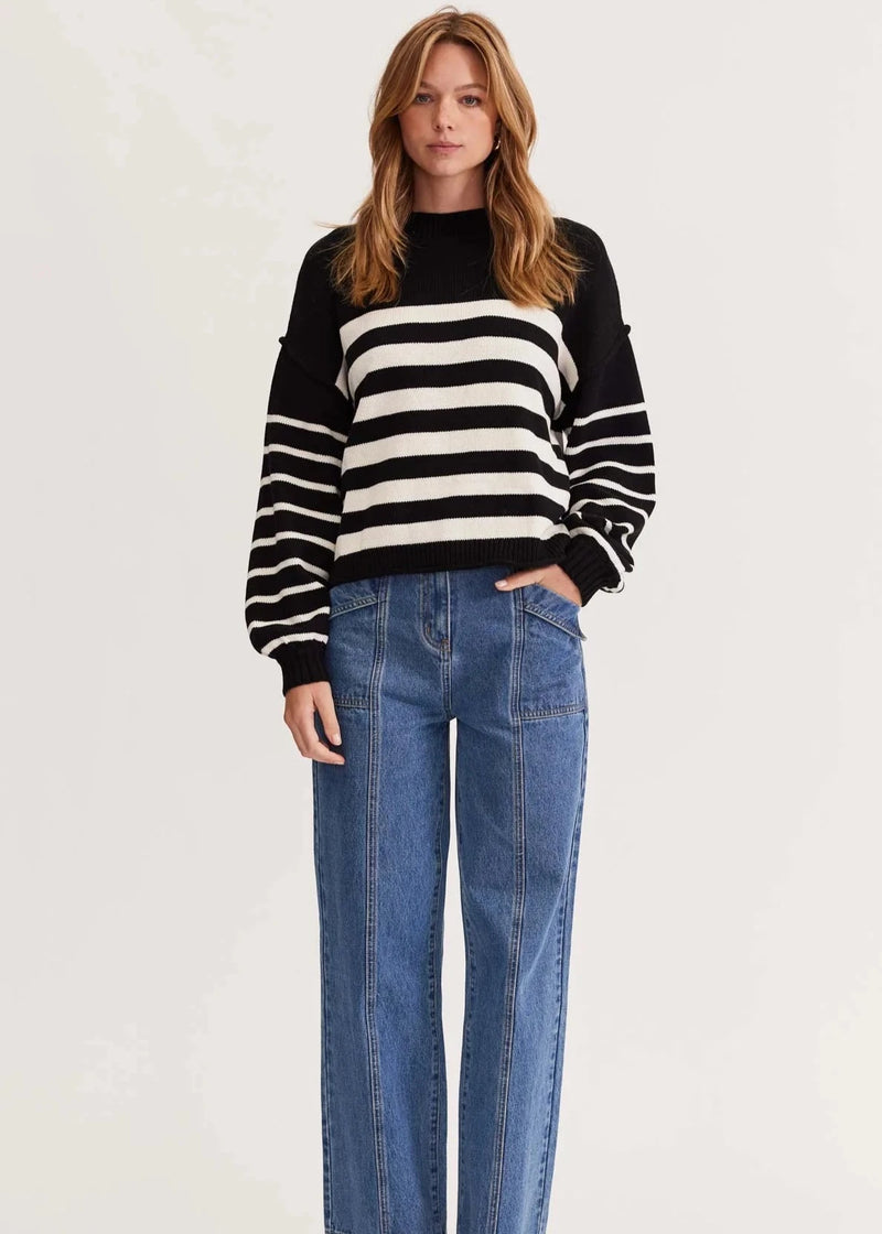 Staple The Label Onyx Stripe Jumper available at Guanabana Boutique Darby Street, Newcastle.