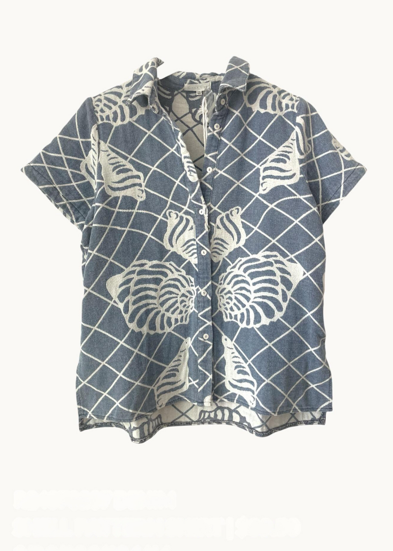 Little Lies St Lucia Shell Shirt in stock at Guanabana Boutique Darby Street, Newcastle.