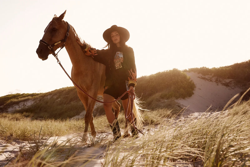 THE FLAMING COWBOY CHIDO SHORTS - BLACK