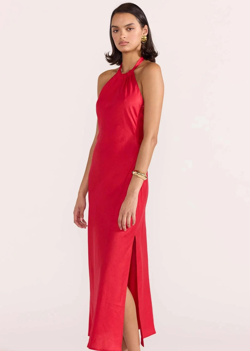 AMANA HALTER BIAS DRESS