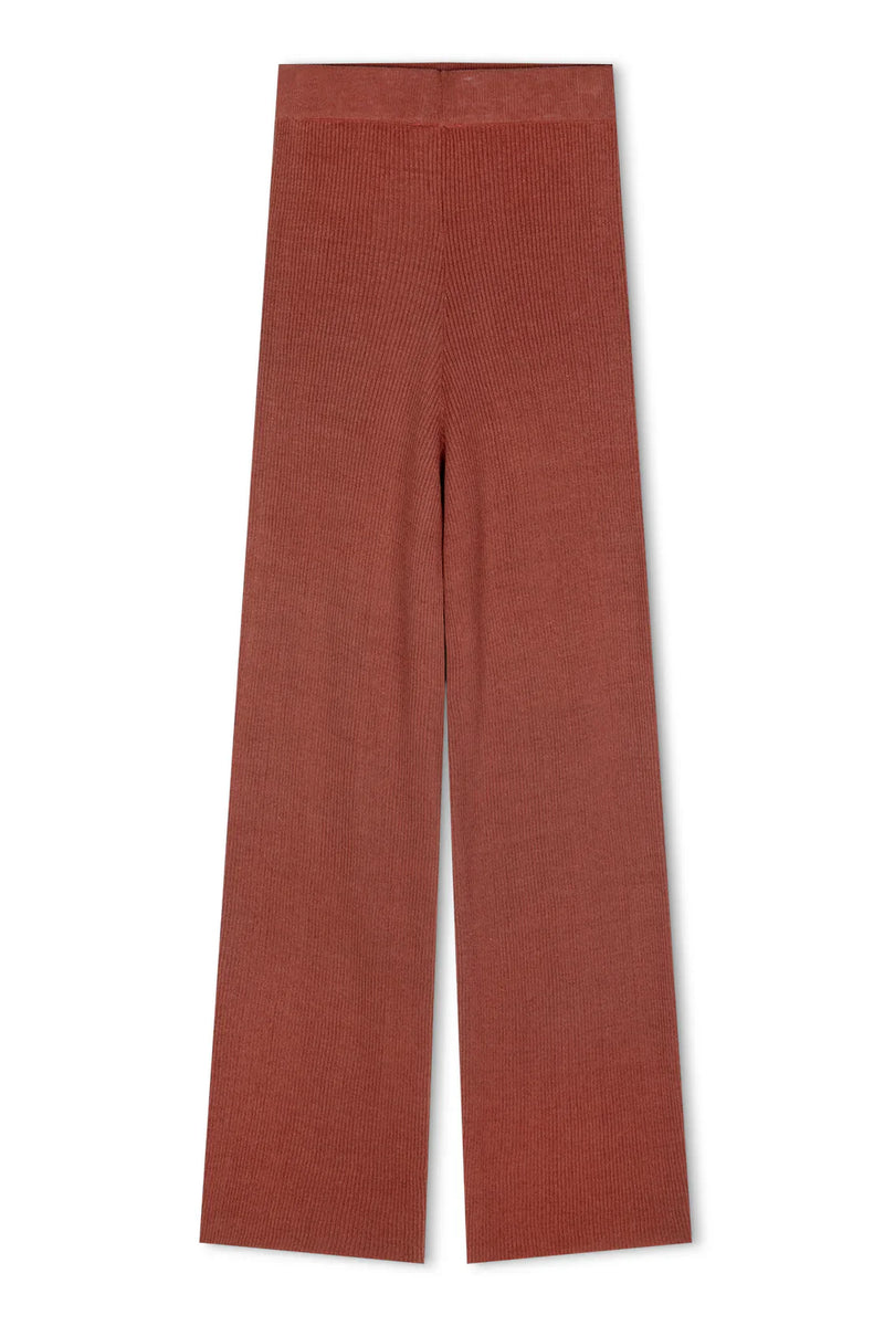 EARTH RED KNIT PANT