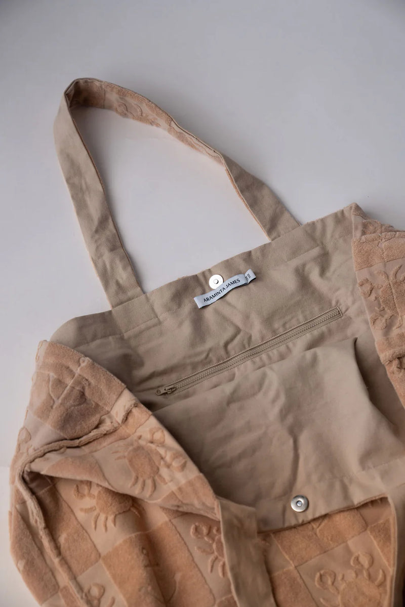 SEASIDE TERRY TOTE BAG MACADAMIA