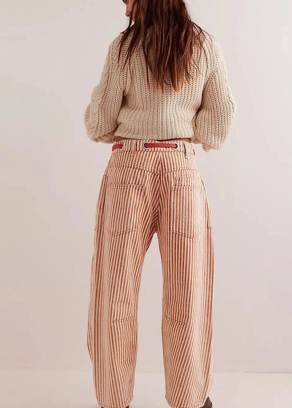 Moxie Railroad Stripe Pant Citrus