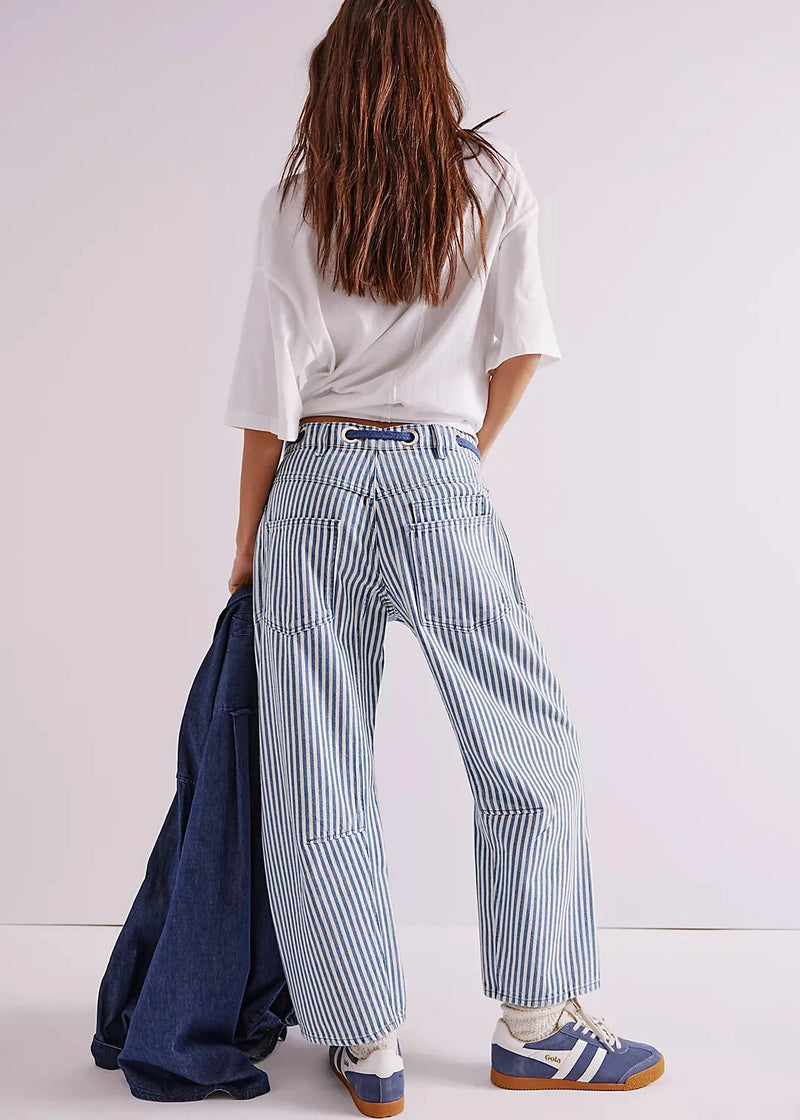 Moxie Railroad Stripe Pant Dark Slate