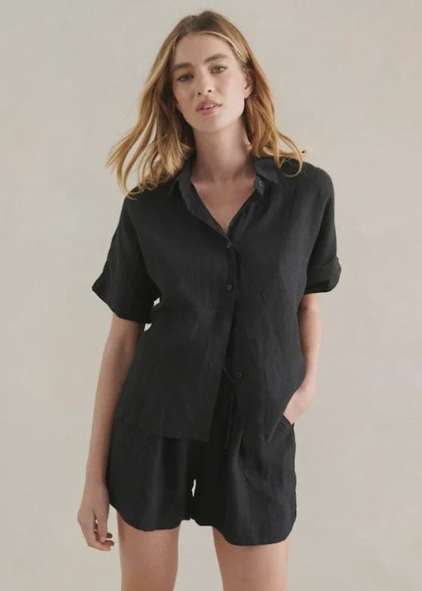 Bronte Linen Shirt Black