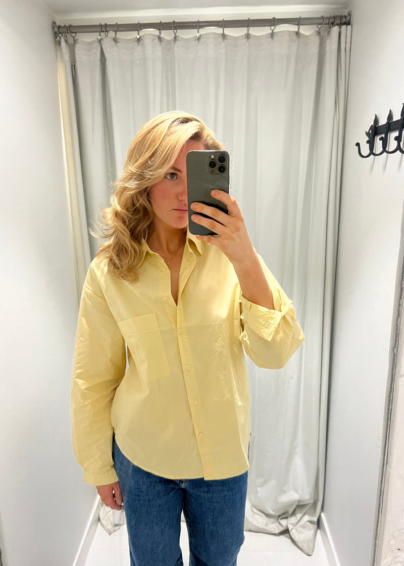 Little Lies Lemon Lana Button Up Shirt available at Guanabana Boutique Darby Street, Newcastle. 