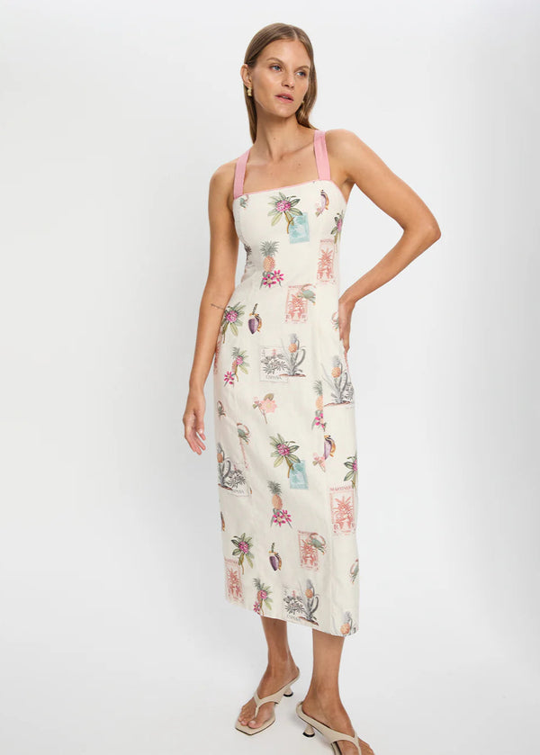 Lyra Tie Back Midi Dress