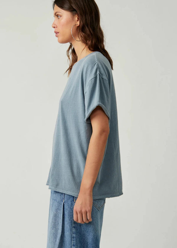 Free People Nina Tee Blue Mirage available at Guanabana Boutique Darby Street, Newcastle.