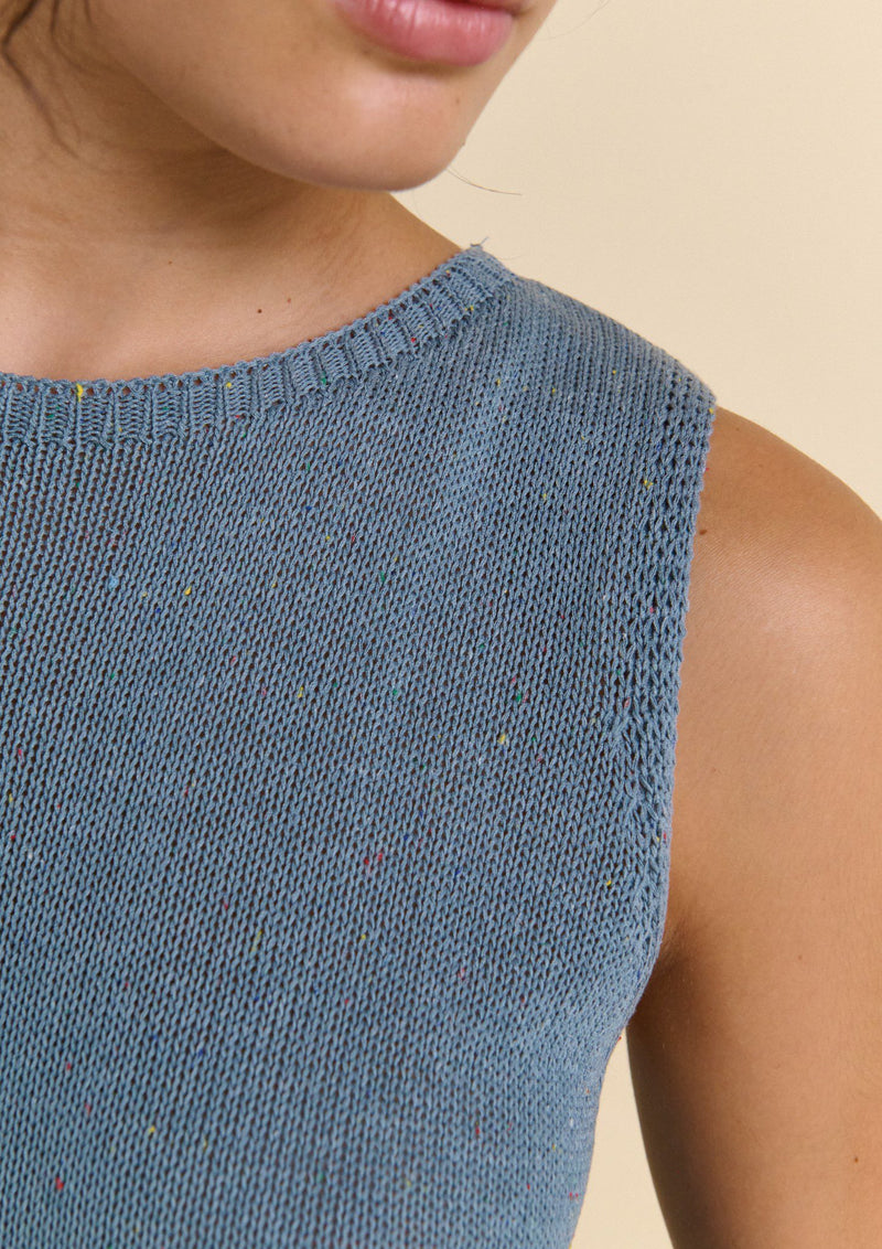 Speckle Spring Tank – Teal