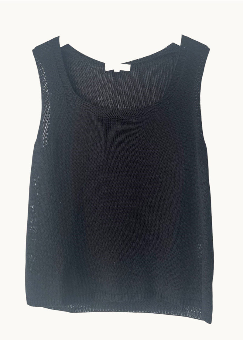 Square Neck Tank Black