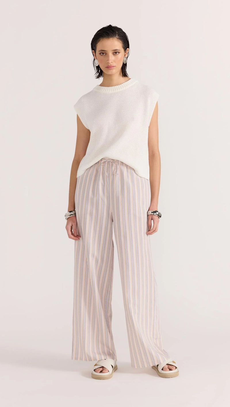 MALLORY DRAWSTRING PANTS - STRIPE