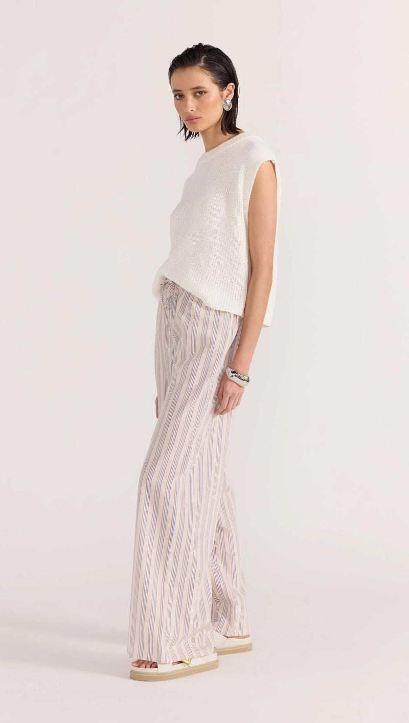 MALLORY DRAWSTRING PANTS - STRIPE