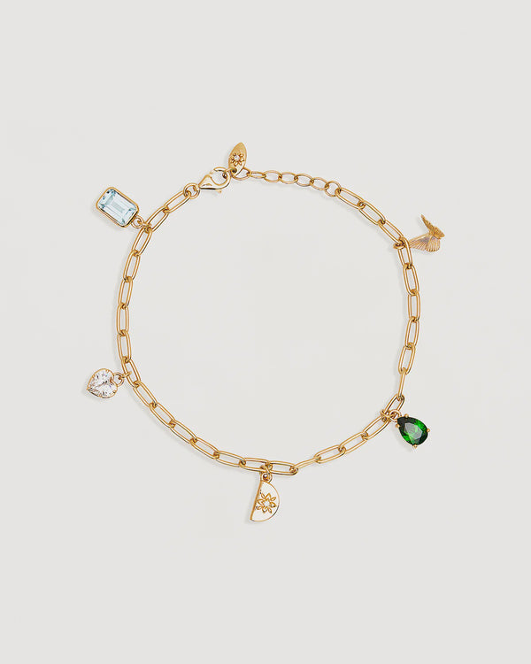 18k Gold Vermeil Wanderlust Charm Bracelet