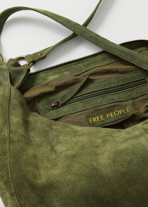 Roma Suede Tote - Olive Moss