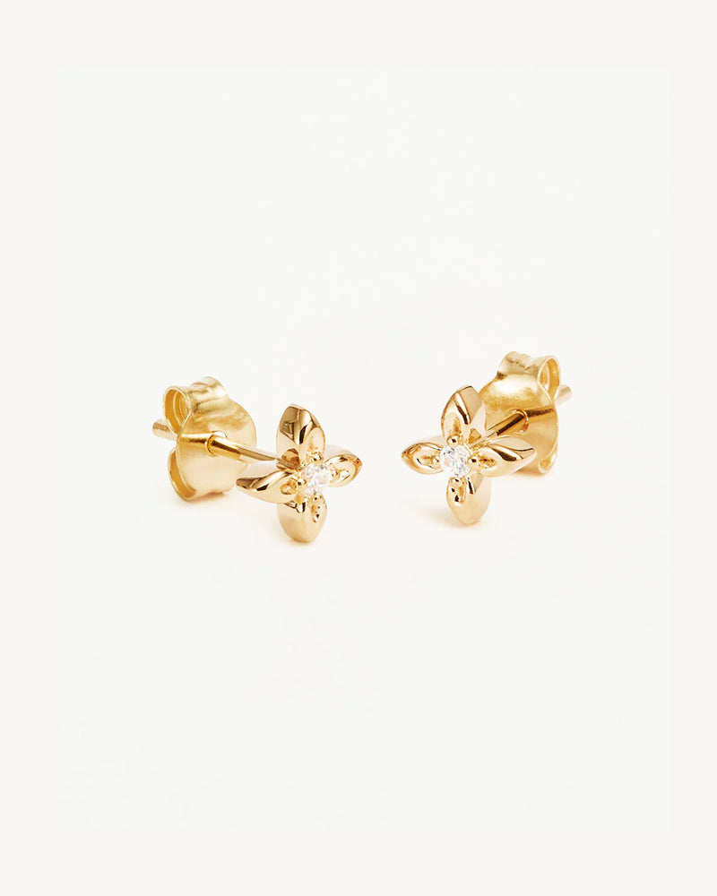 Live in Light Stud Earrings-Gold