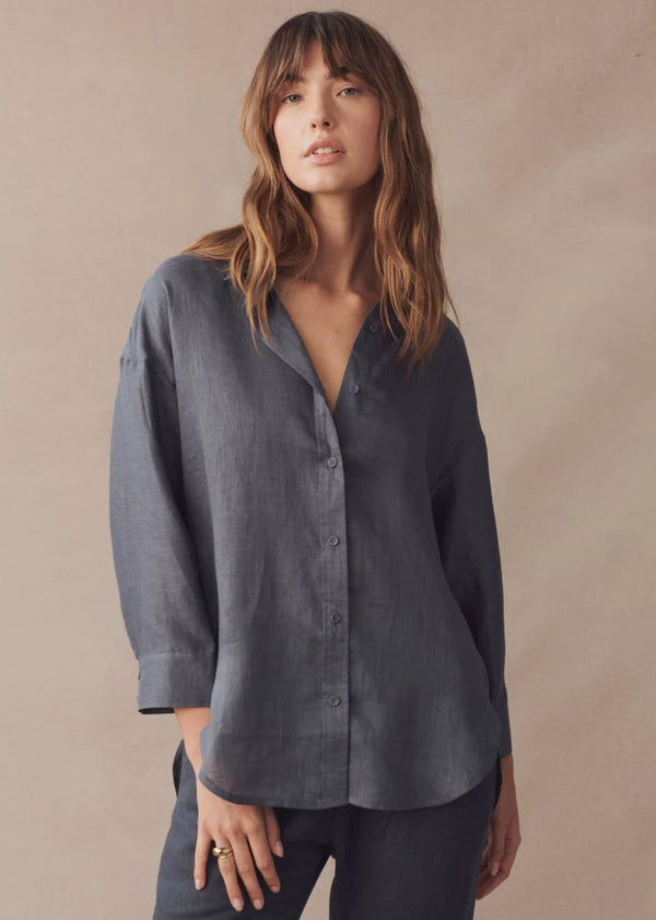 Boyfriend Shirt Light Navy