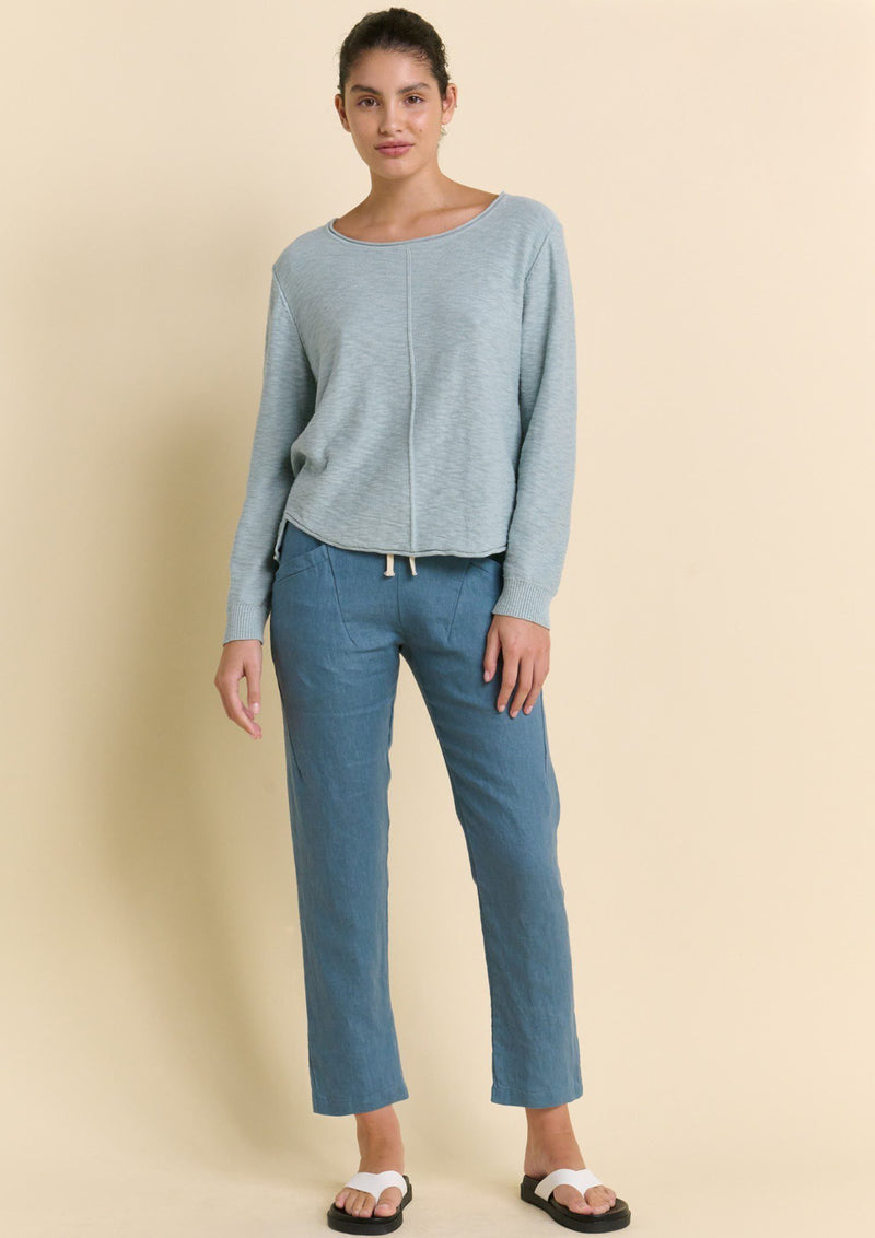 Luxe Linen Pant – Teal