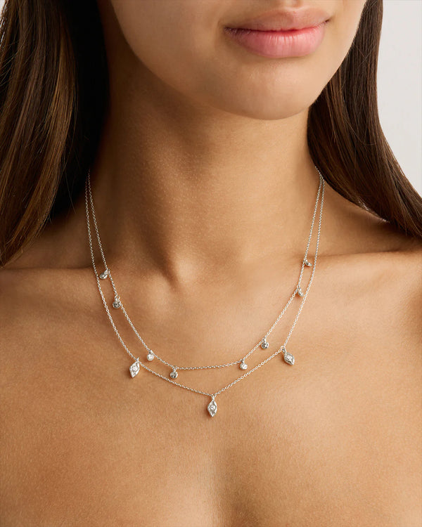 I Am Protected Layered Choker - Sterling Silver