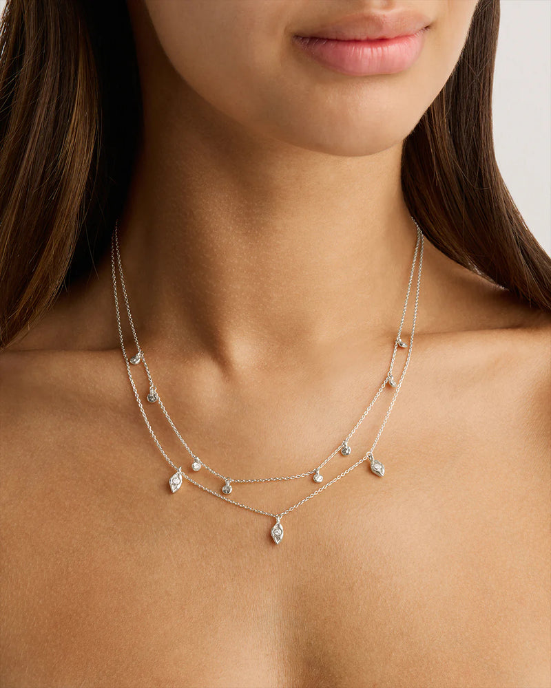 I Am Protected Layered Choker - Sterling Silver