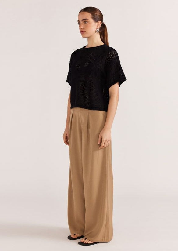 Plaza Wide Leg Pants Camel