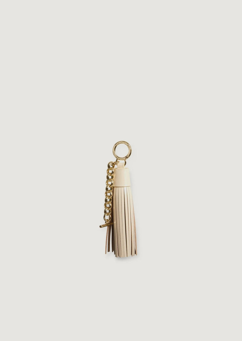 Harlow Lux Keychain - Cream / Light Gold